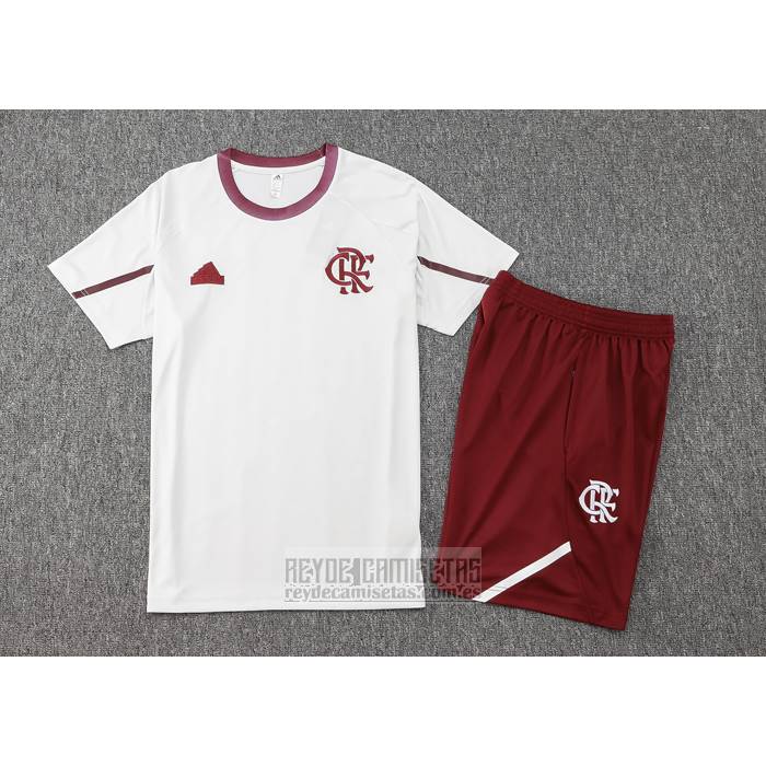 Chandal del Flamengo Manga Corta 2024-2025 Blanco - Pantalon Corto